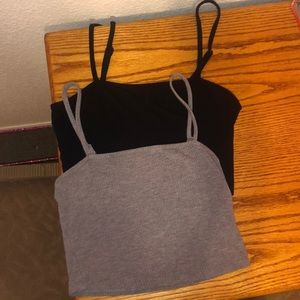 2 cropped tanks tops